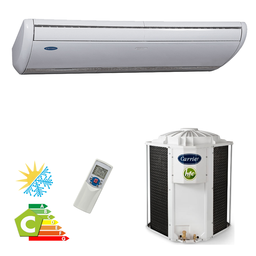 Ar Condicionado Piso Teto Carrier Space c/ Gás Ecológico 54.000 BTU/h Quente/Frio 220V Trifásico